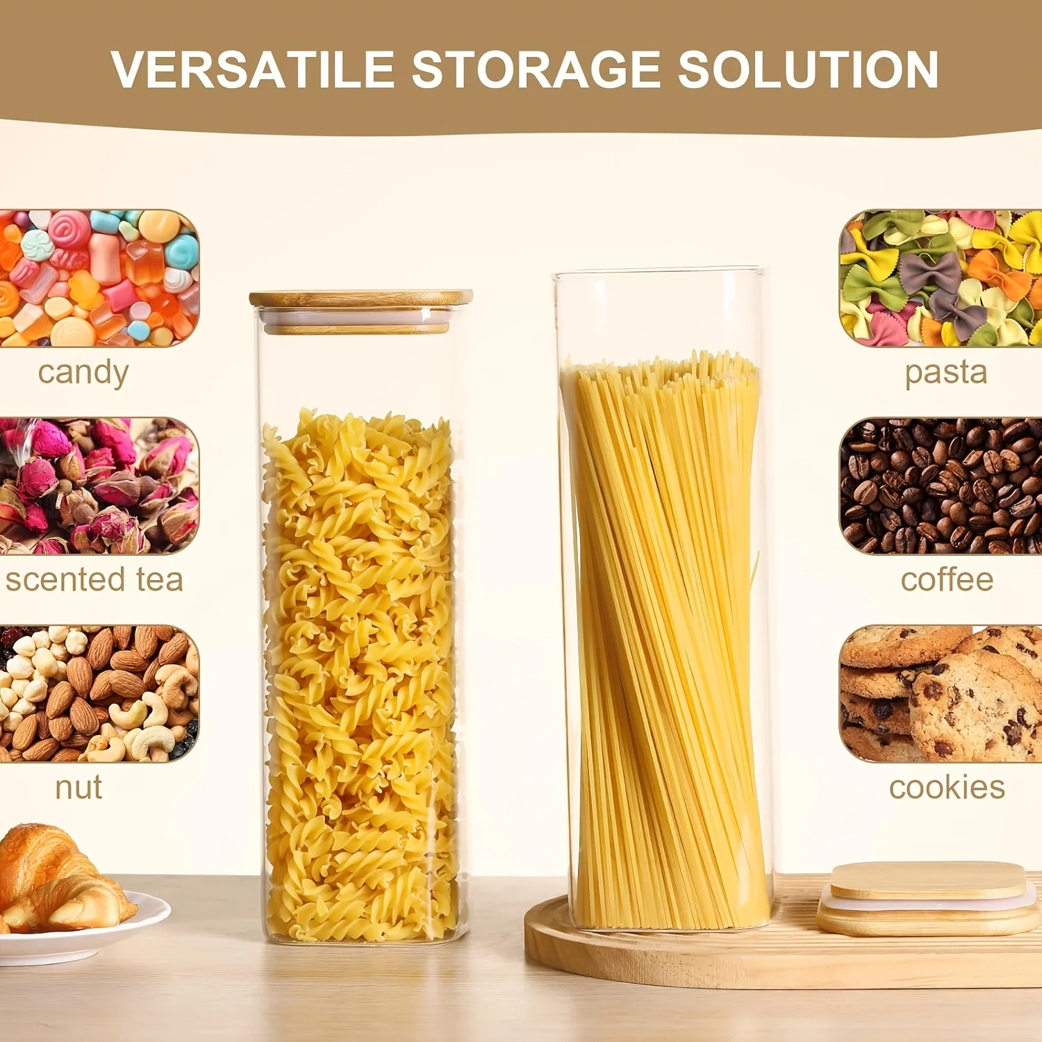 현대적인 26/42온스 유리 저장 용기, 사각형 나무  - Food Storage Acrylic Containers 리뷰 및 가격