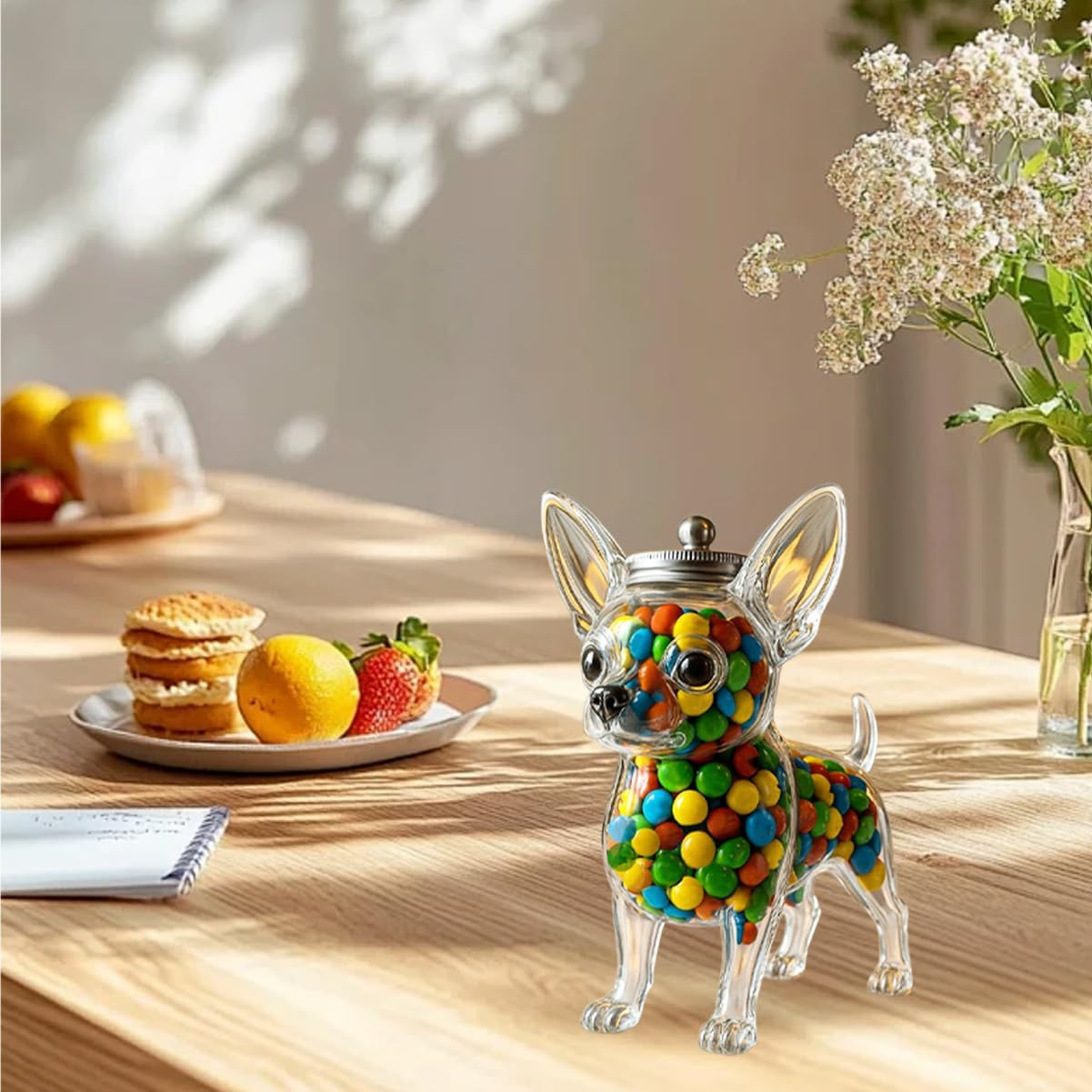 치와와 모양의 용기 신선도 유지 치와와 강아지 간식 보 - Food Storage Glass Set 리뷰 및 가격