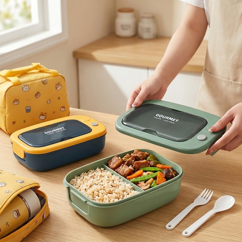 전자레인지용 플라스틱 도시락 2칸 누수방지 점심 도시락 - Food Storage With Compartments 리뷰 및 가격