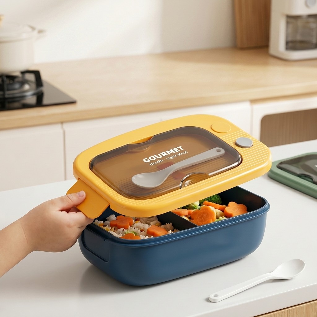 전자레인지용 플라스틱 도시락 2칸 누수방지 점심 도시락 - Food Storage With Compartments 리뷰 및 가격