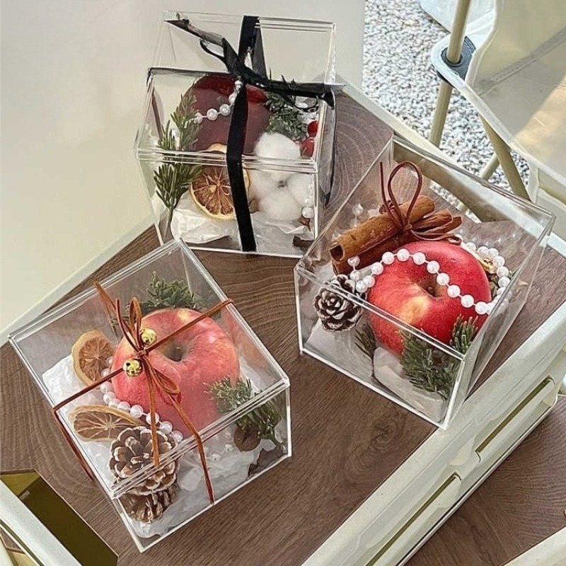 1-50pcs 커버가있는 투명 아크릴 상자 플라스틱 주 - Food Storage Acrylic Containers 리뷰 및 가격