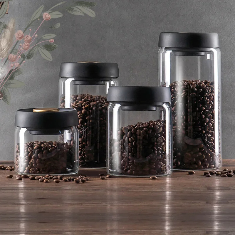 커피콩 진공 밀봉 용기, 투명 유리 식품 보관 용기,  - Food Storage Glass Set 리뷰 및 가격