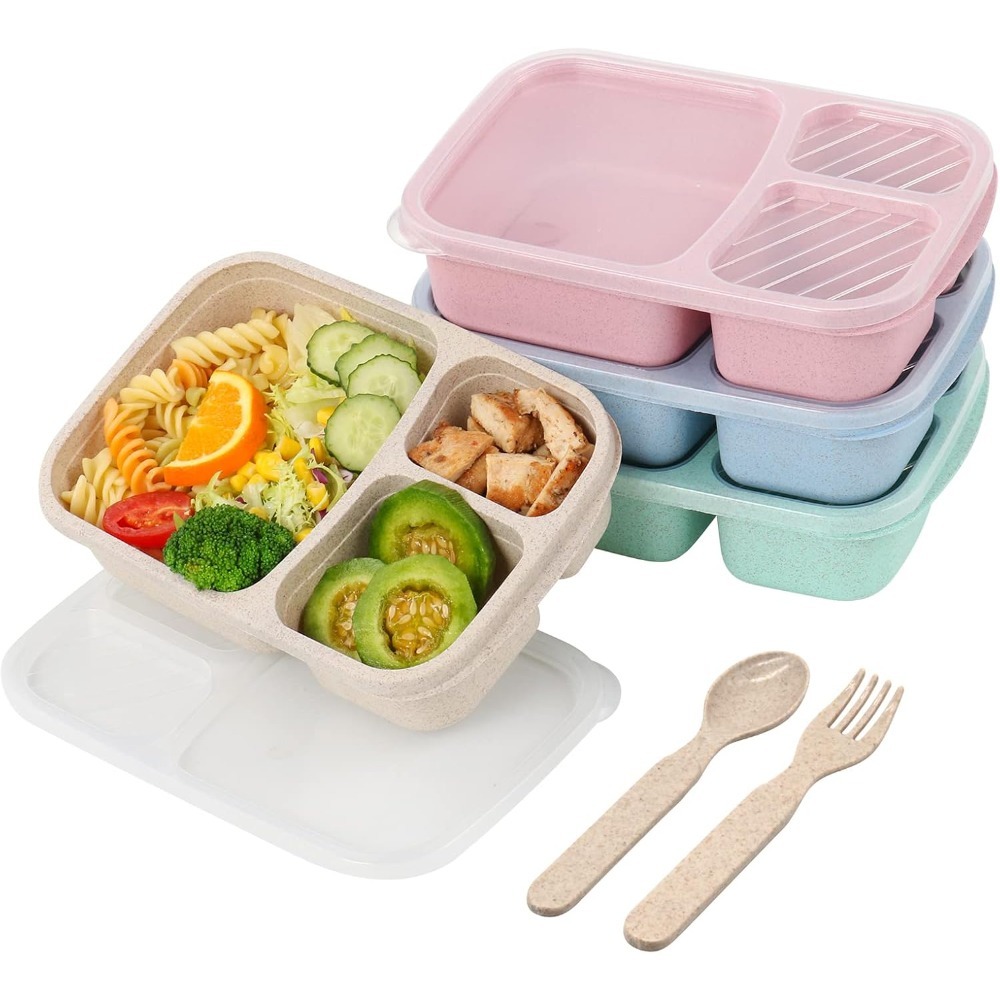 어린이 및 성인용 벤토 도시락 1개, 재사용 가능한 3 - Food Storage With Compartments 리뷰 및 가격