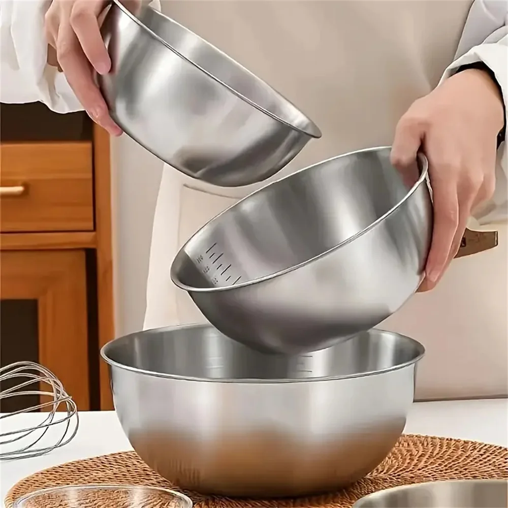 1-3 스테인리스 스틸 볼 세트(저울 포함) - 요리, - Food Storage Stainless Steel 리뷰 및 가격