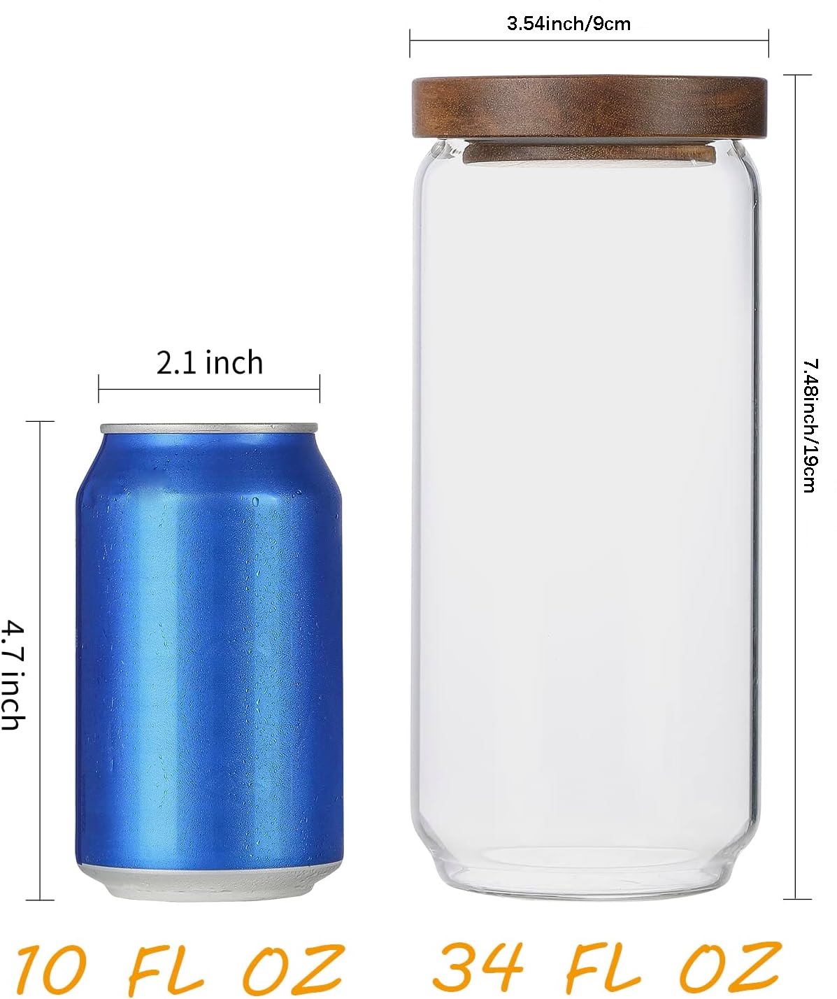 4팩 34온스 유리병 나무 뚜껑 포함, 유리 주방 용기 - Food Storage Glass Set 리뷰 및 가격