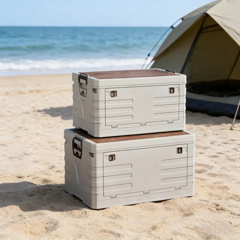 자동차 보관함 야외 캠핑 접이식 보관함 뚜껑이 있는 대 - Food Storage Organization 리뷰 및 가격