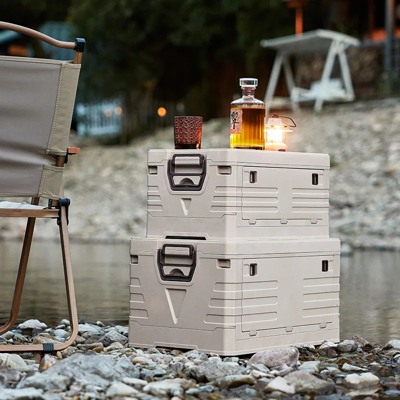 자동차 보관함 야외 캠핑 접이식 보관함 뚜껑이 있는 대 - Food Storage Organization 리뷰 및 가격