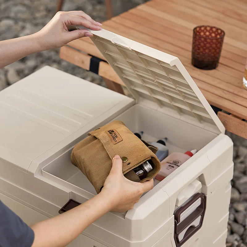 자동차 보관함 야외 캠핑 접이식 보관함 뚜껑이 있는 대 - Food Storage Organization 리뷰 및 가격