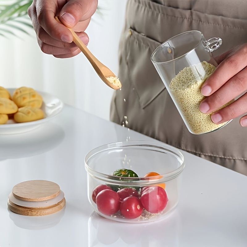 280ml 캔디 병, 비스킷 병, 밀폐된 대나무 뚜껑과 - Food Storage Glass Set 리뷰 및 가격