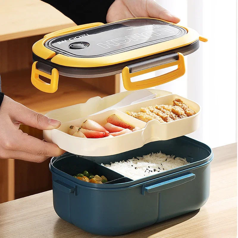 핫 싱글 이중 레이어 도시락통 과일 음식 전자레인지용  - Food Storage With Compartments 리뷰 및 가격