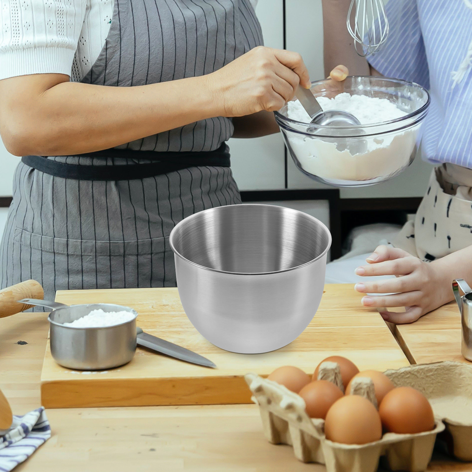 딥 스테인리스 스틸 믹싱볼 두꺼운 금속 키친 볼 베이킹 - Food Storage Meal Prep 리뷰 및 가격