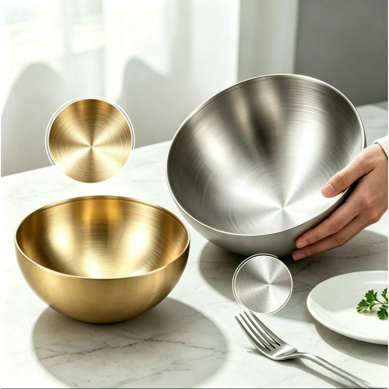 스테인리스 스틸 믹싱 볼, 금속 서빙 샐러드 볼, 베이 - Food Storage Stainless Steel 리뷰 및 가격