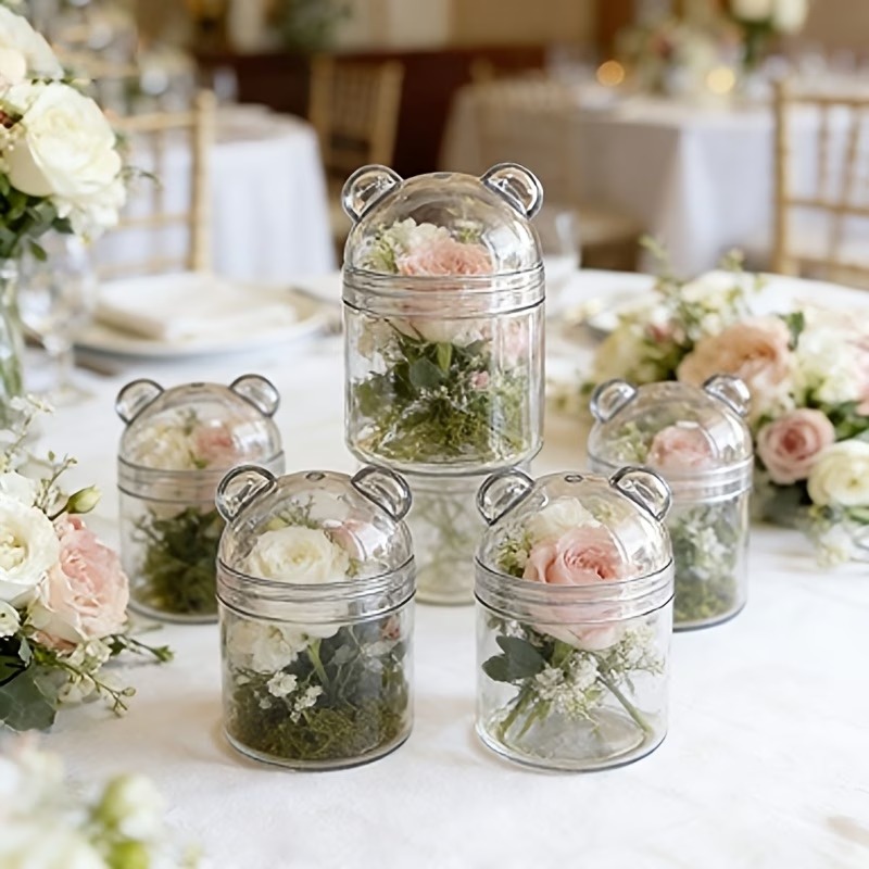 6/10Pcs 만화 곰 Guazi 아크릴 보관 상자 귀 - Food Storage Acrylic Containers 리뷰 및 가격
